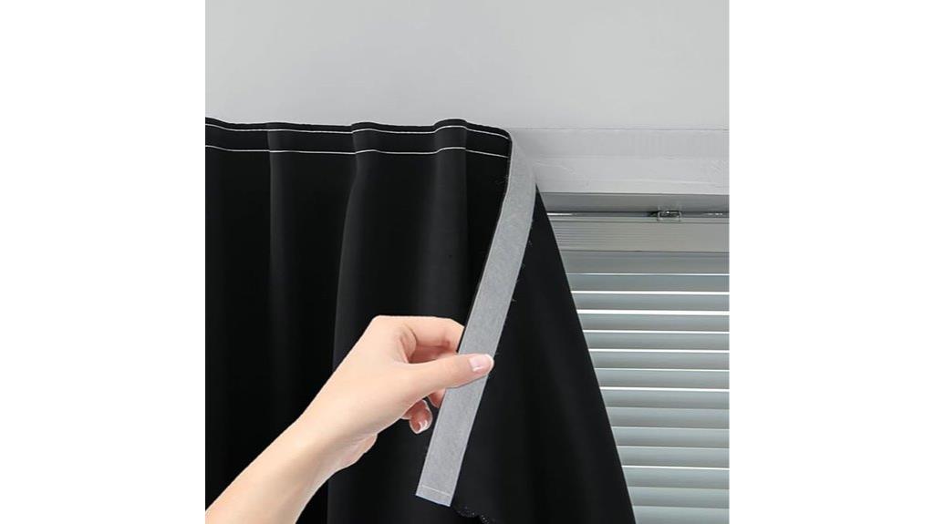 blackout self stick curtain