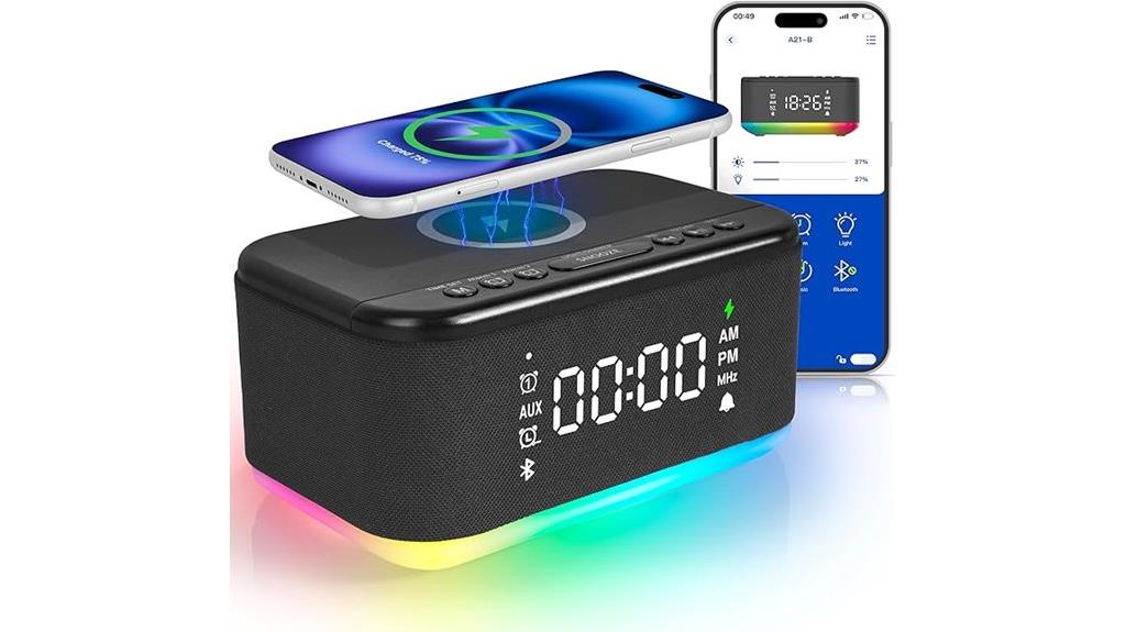 bluetooth alarm clock features