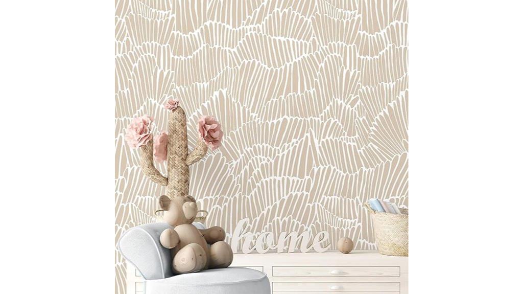 boho beige removable wallpaper