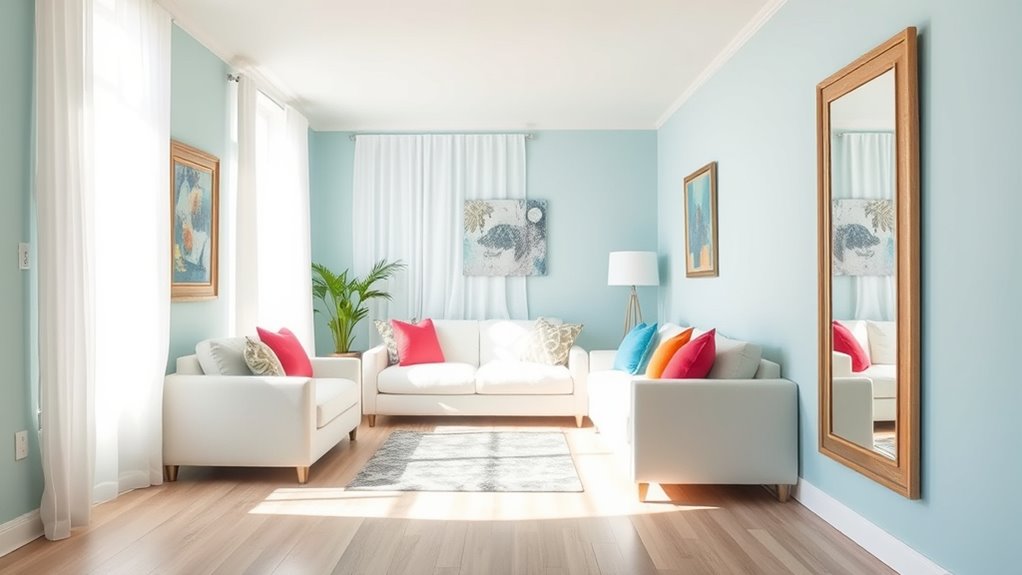 bright colors expand spaces