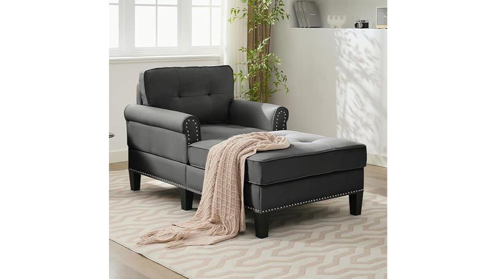 button tufted upholstered sleeper