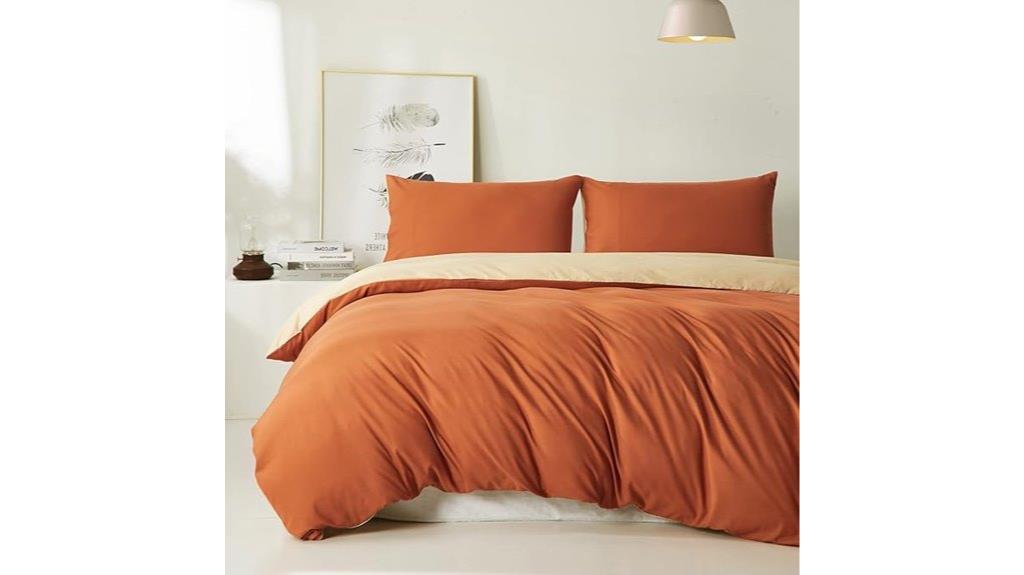 caramel orange duvet set