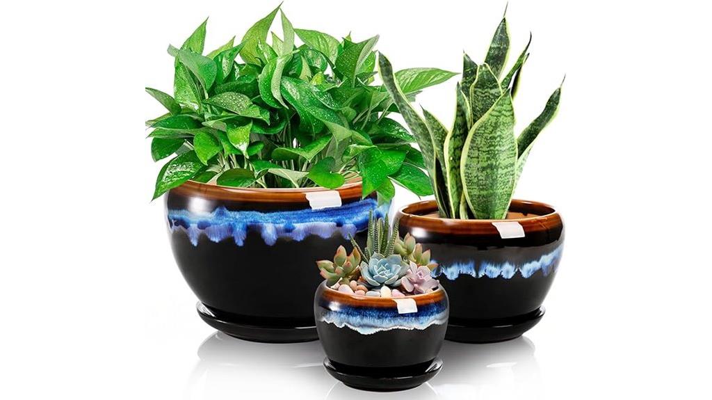 ceramic flower pots pack