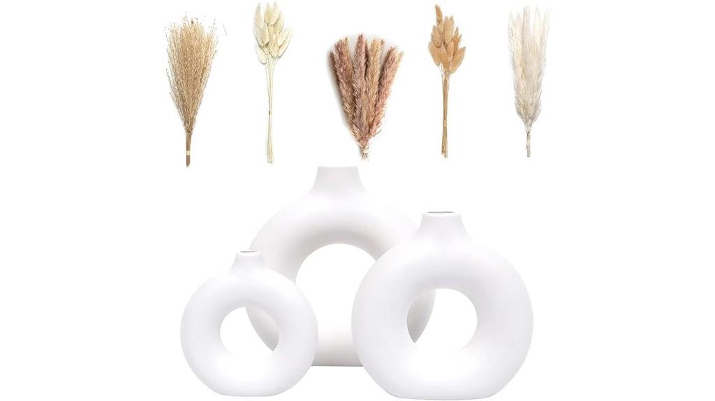 ceramic vase dried flowers