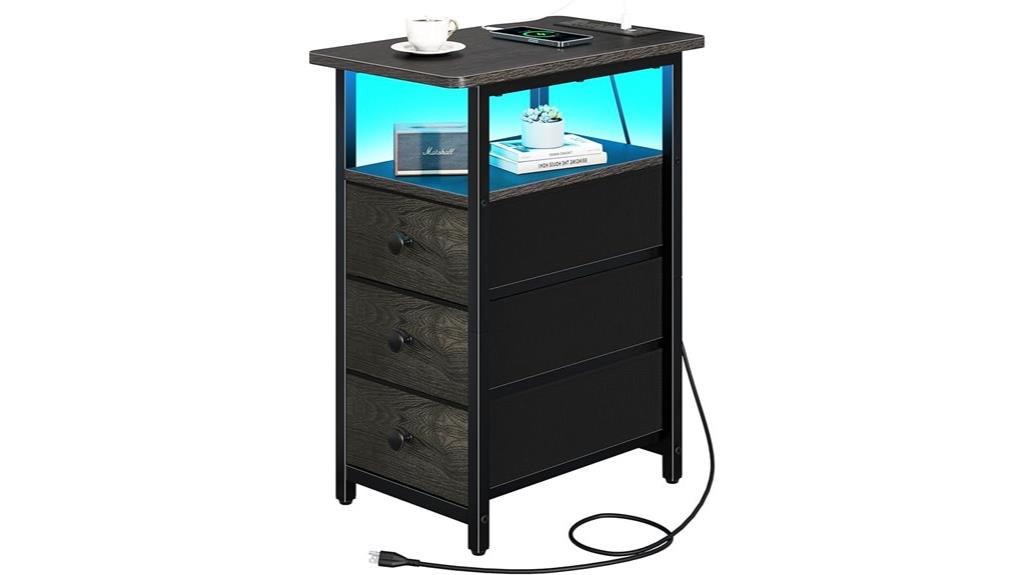 charging station led nightstand