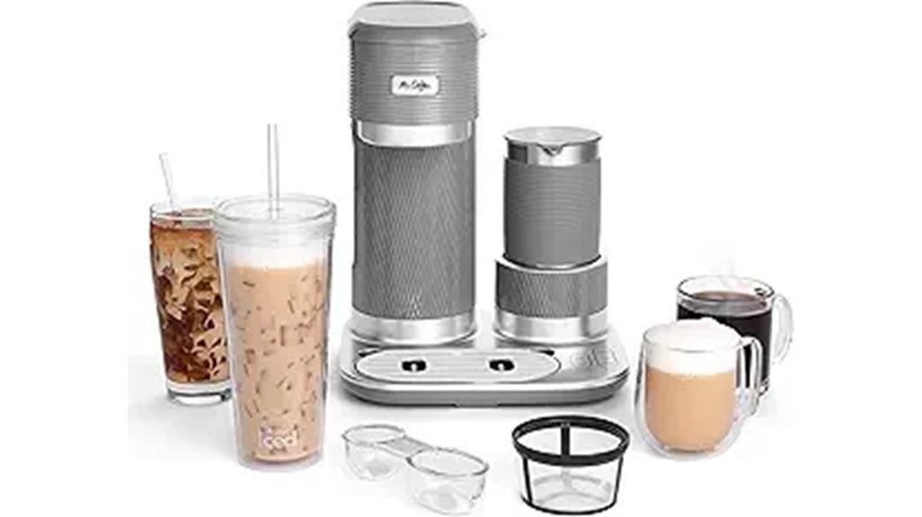 coffee maker with milk frother