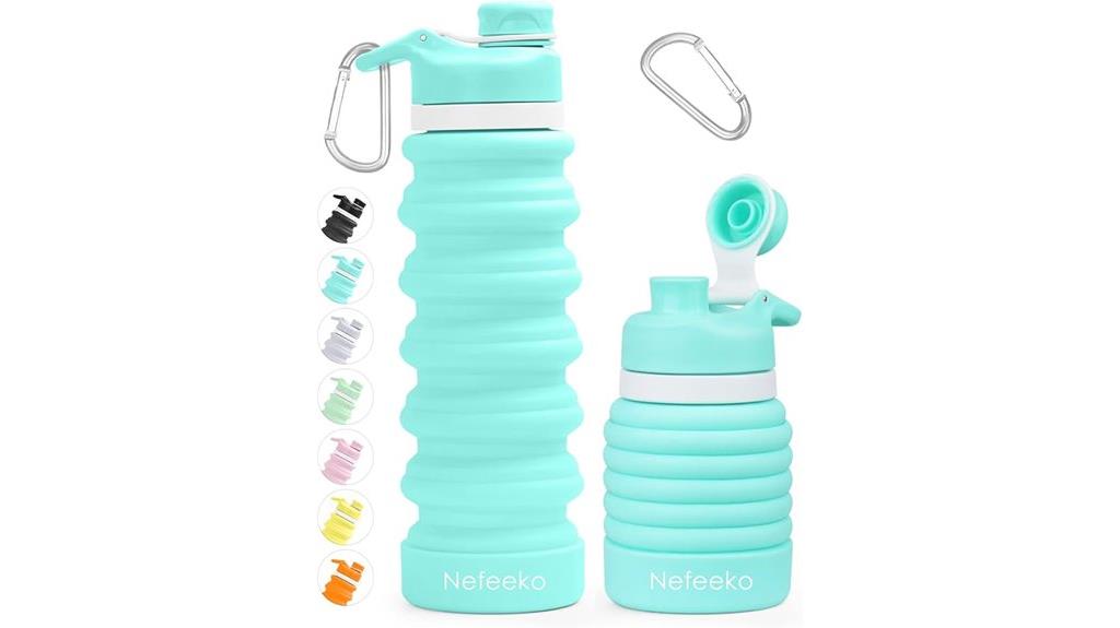 collapsible silicone water bottle