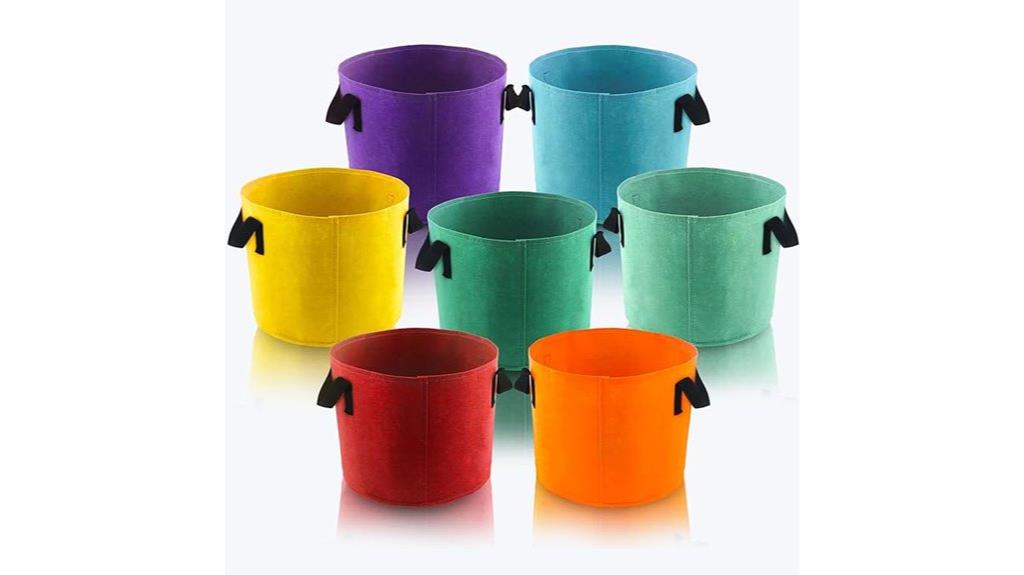 colorful 10 gallon grow bags