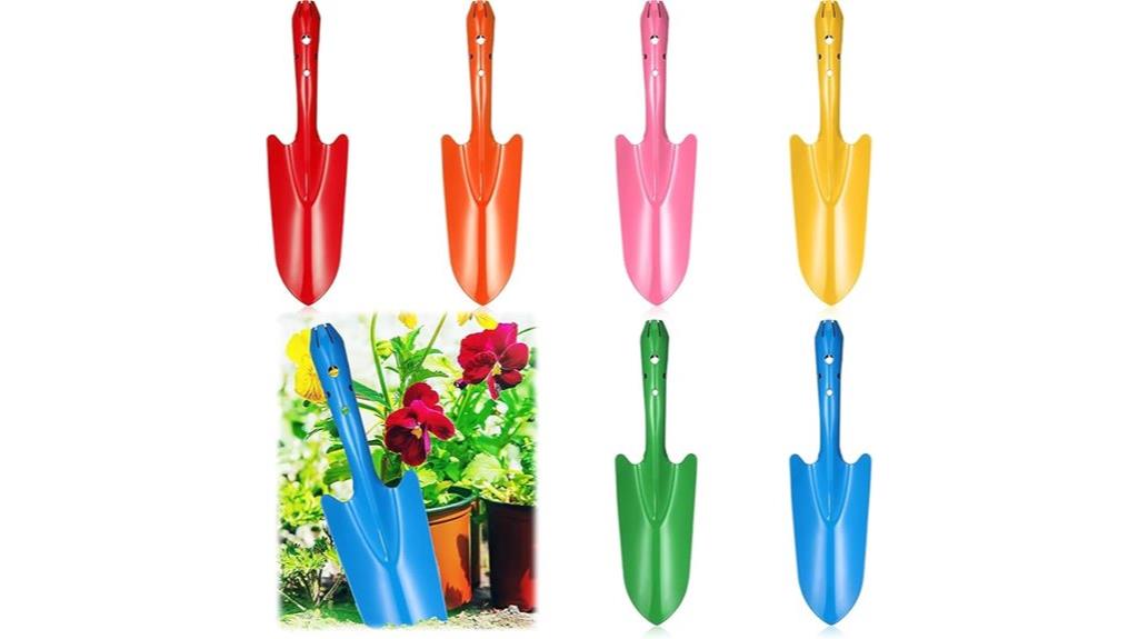 colorful small metal shovel set