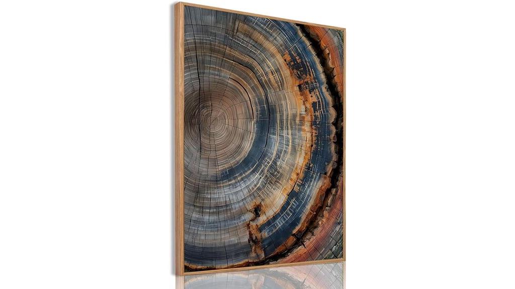 colorful tree ring wall art