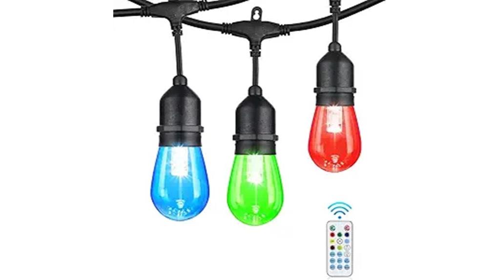 colorful waterproof patio lighting