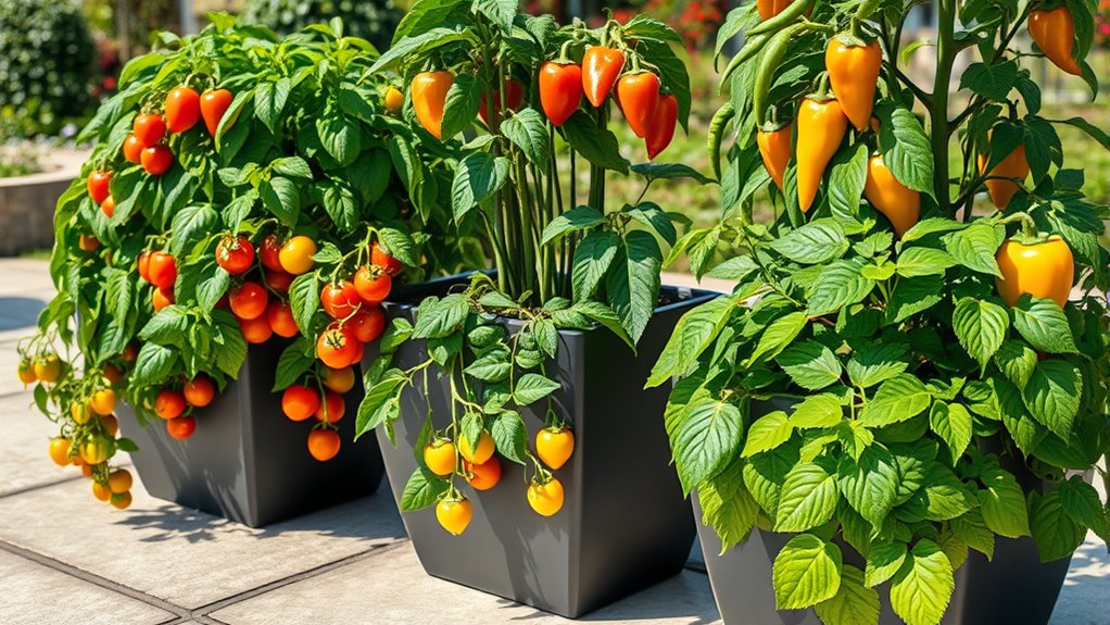 compact containers full sun