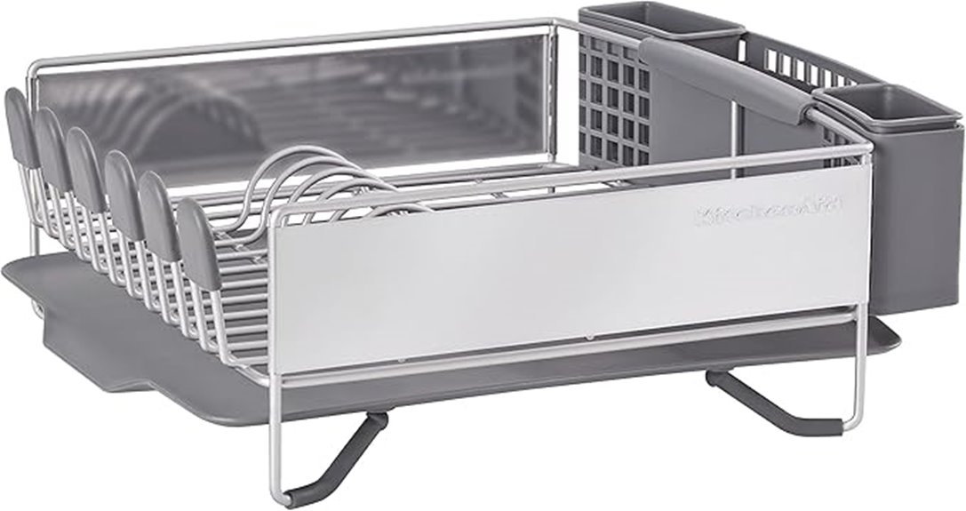 compact dish rack with accessories
