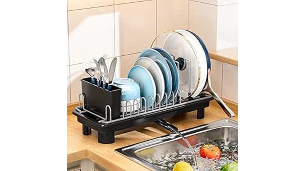 compact drying rack with holder