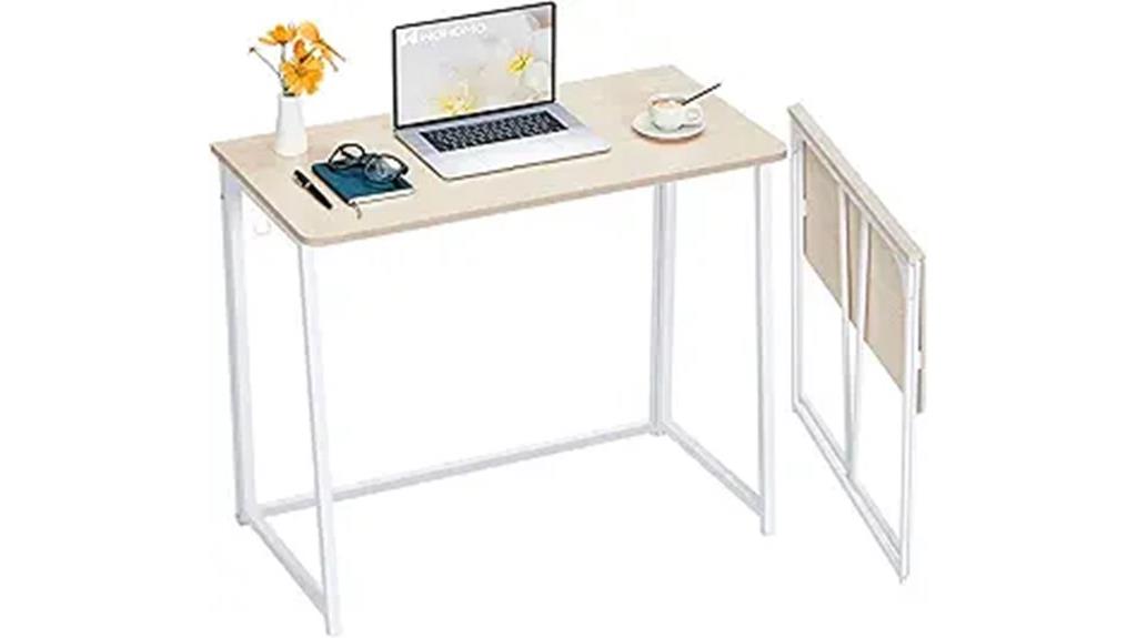 compact folding computer desk