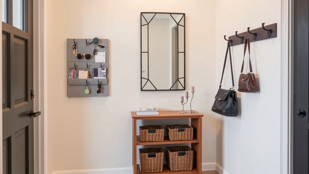 compact foyer storage solutions