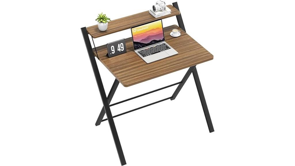 compact green forest desk