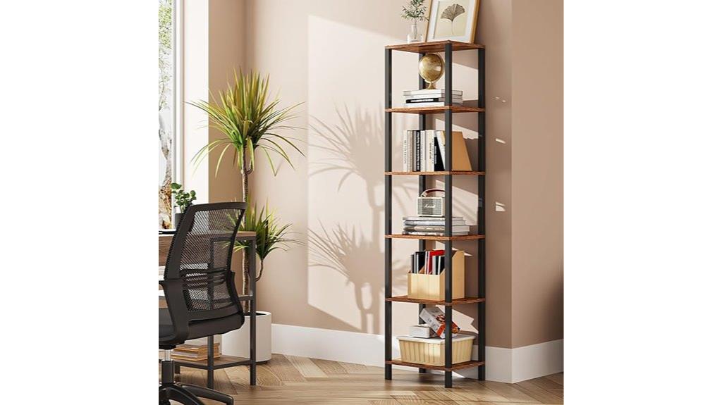 compact multi tier bookshelf