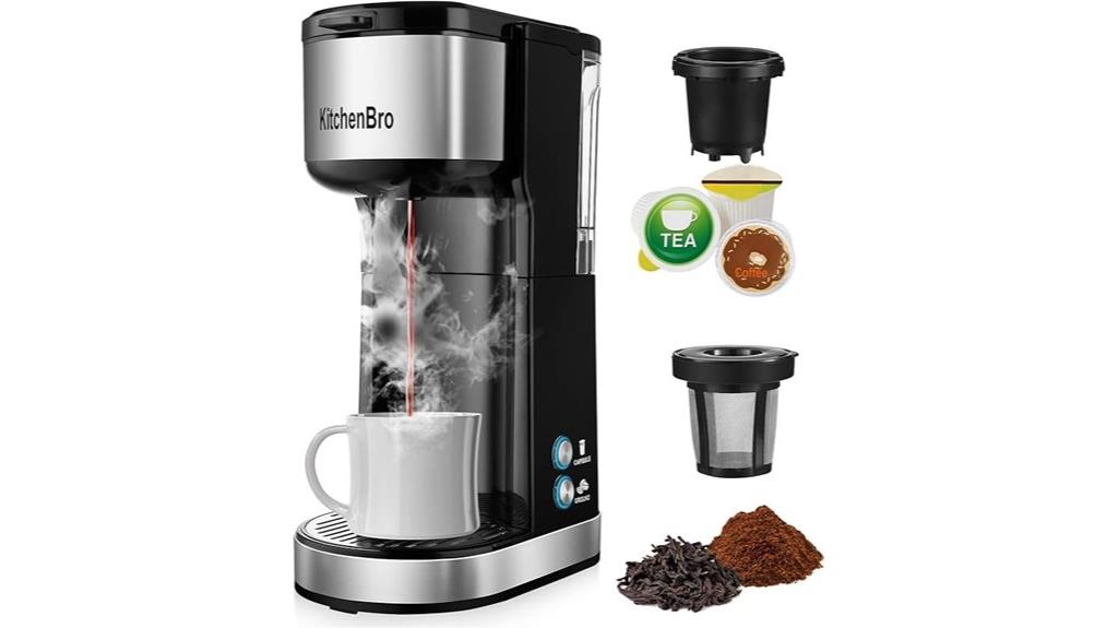 compact self cleaning coffee maker
