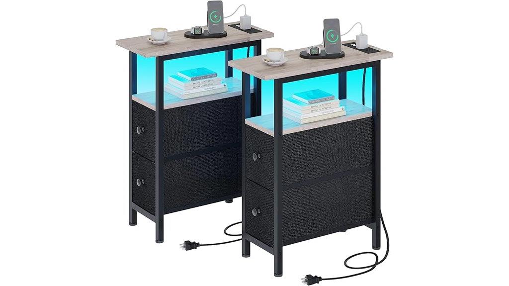 compact side table set