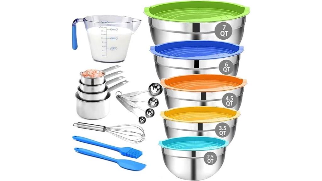 complete 22 piece mixing bowl set