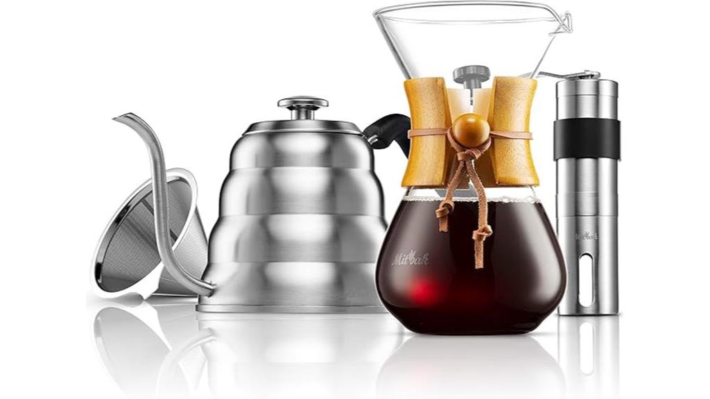 complete pour over coffee set