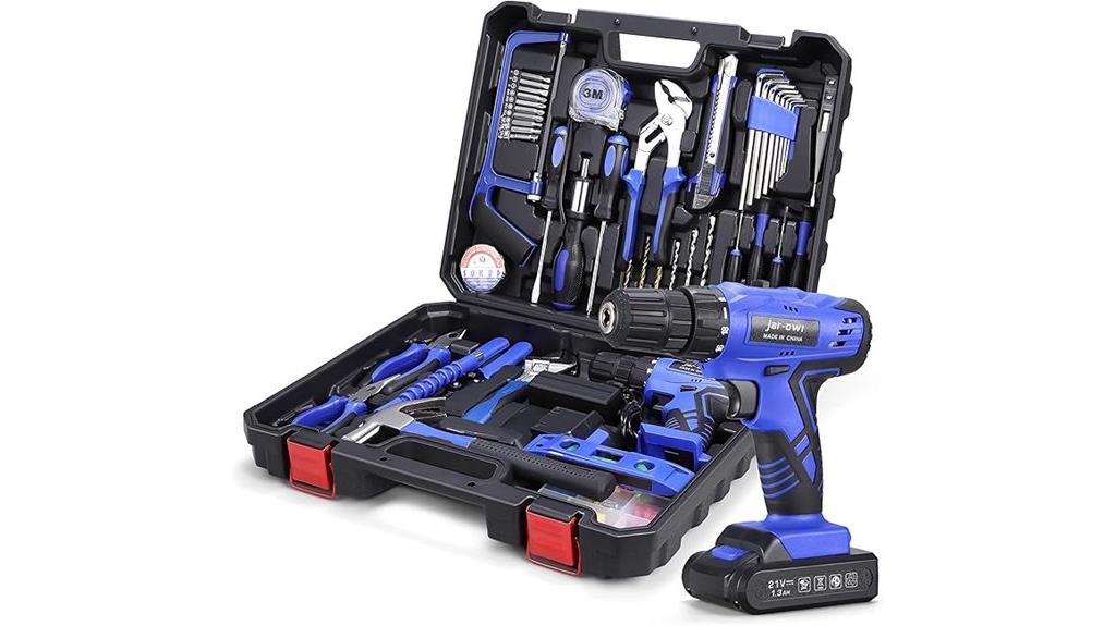 comprehensive 112 piece power tool kit