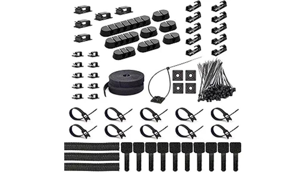 comprehensive 163 piece cable organizer