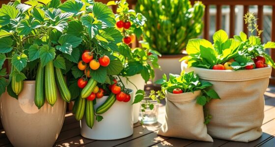 container grown patio vegetables