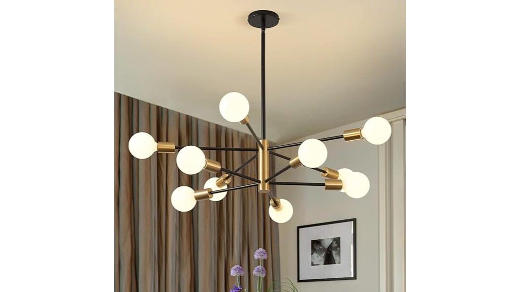 contemporary sputnik ceiling light