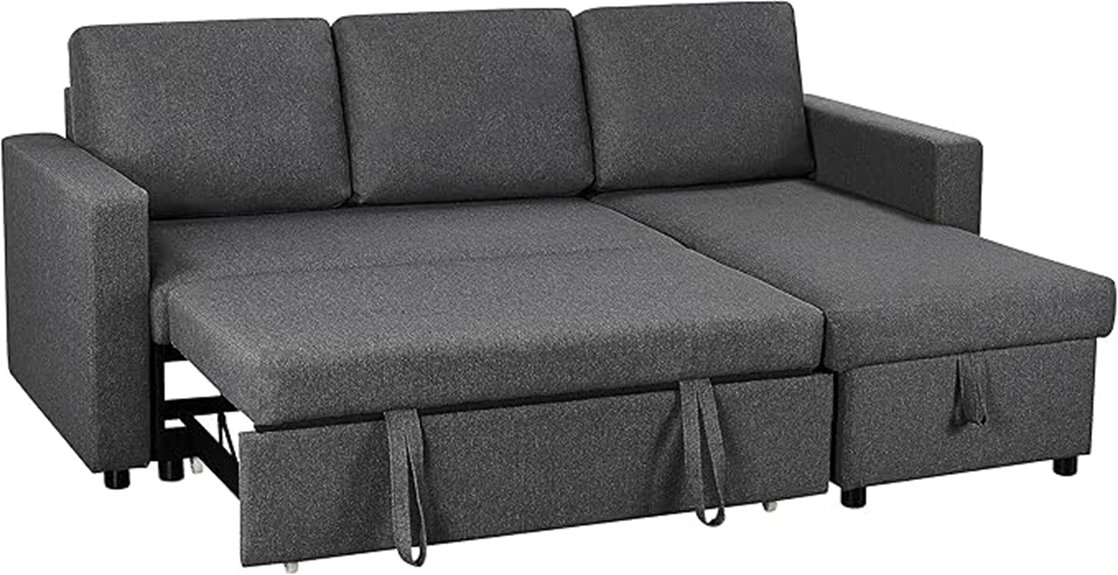 convertible sofa with storage