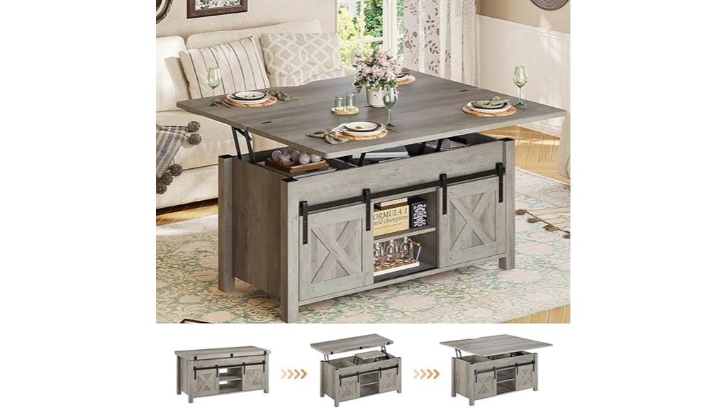 convertible storage coffee table