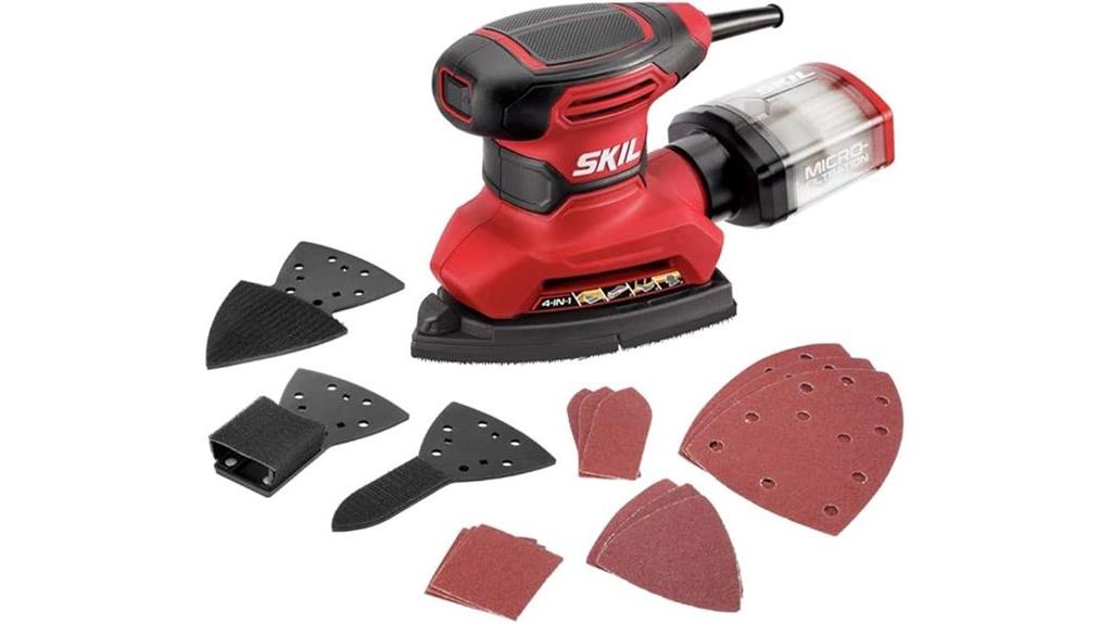 corded sander with dust attachments