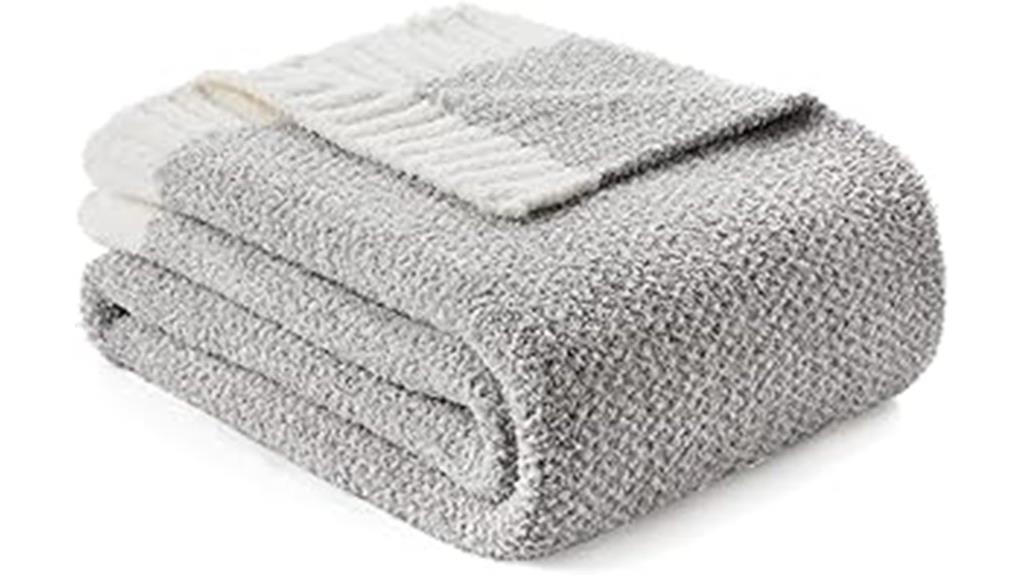 cozy heather couch throw