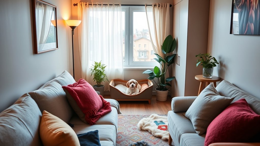 cozy pet relaxation space
