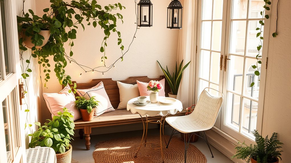 create cozy outdoor lounge