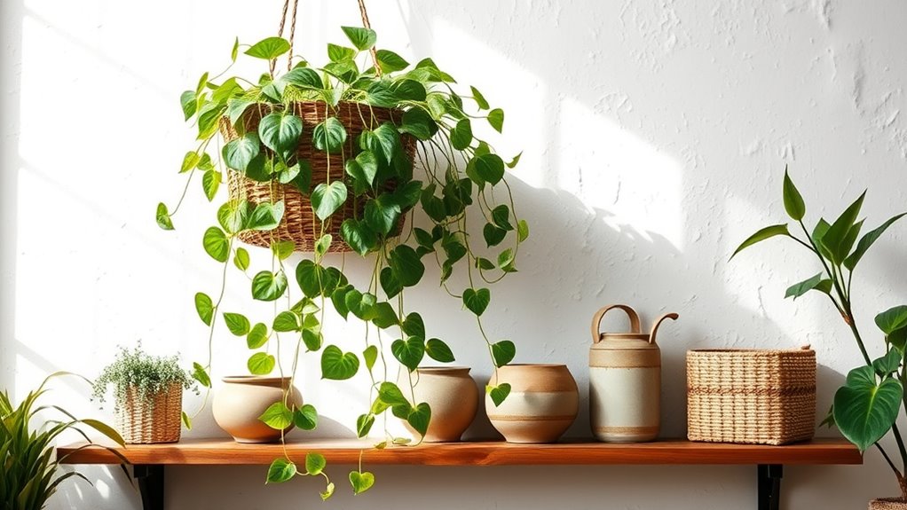 creative pothos display ideas