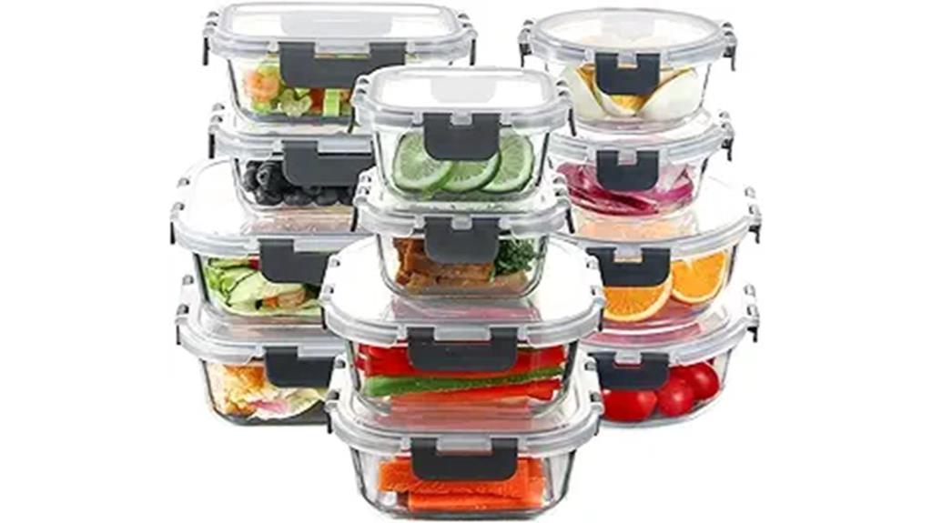 crest glass storage set
