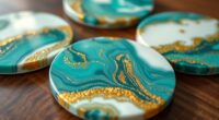customized resin coaster art