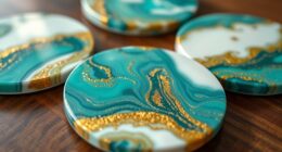 customized resin coaster art