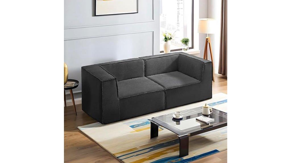 dark gray no assembly loveseat