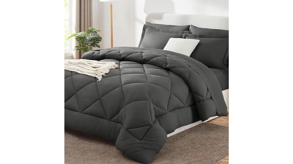 dark grey 7 piece comforter