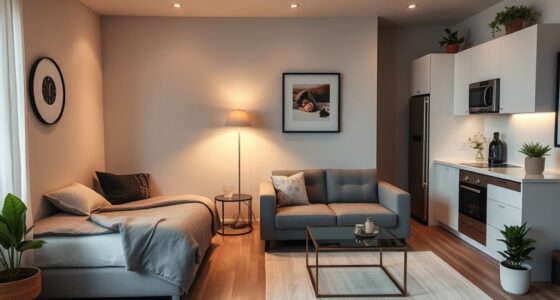 designing studio apartment zones