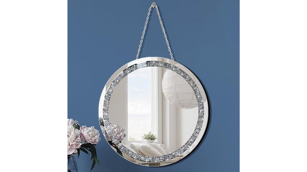 diamond wall mounted mirror