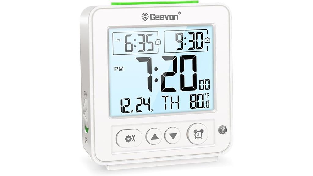digital clock with nightlight