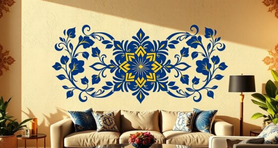 diy stenciled wall art