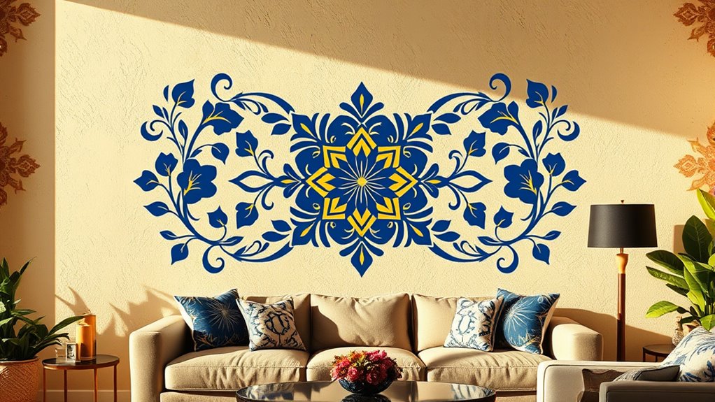 diy stenciled wall art