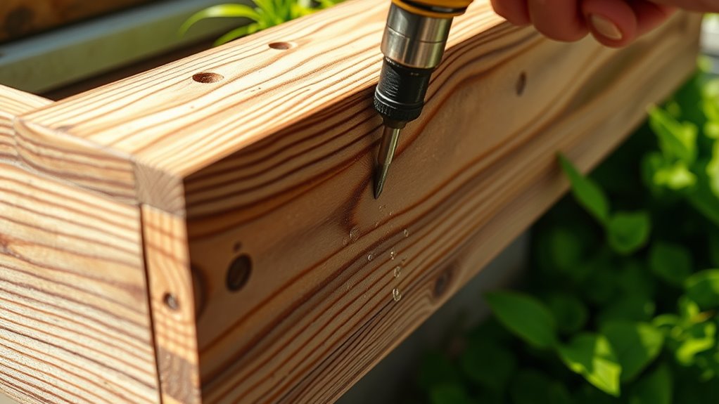 drill drainage holes effectively