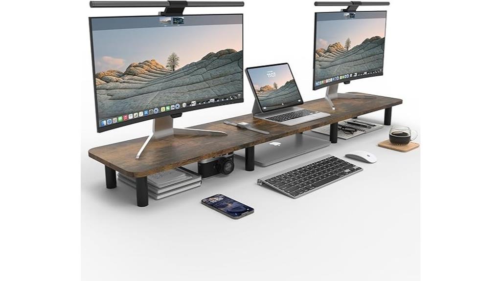 dual monitor desk organizer