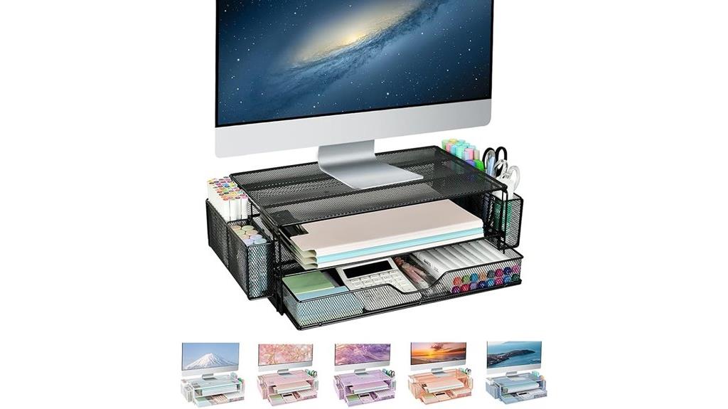 dual tier monitor stand
